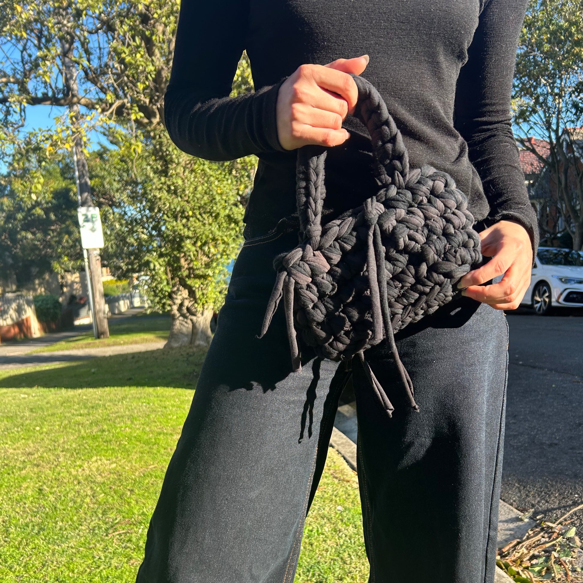 Mini Handle Bag - Black