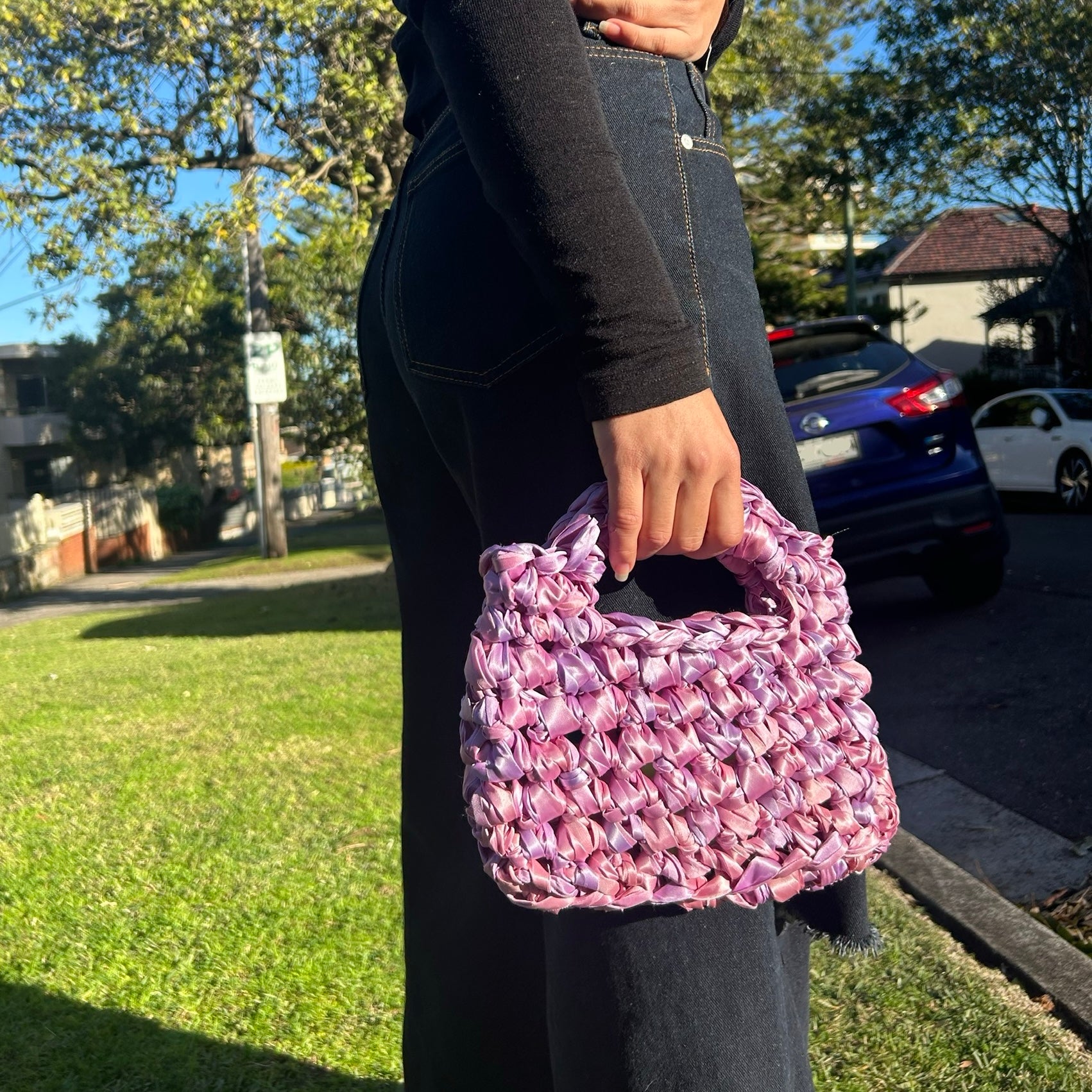 Mini Shopper - Lavender Ribbon