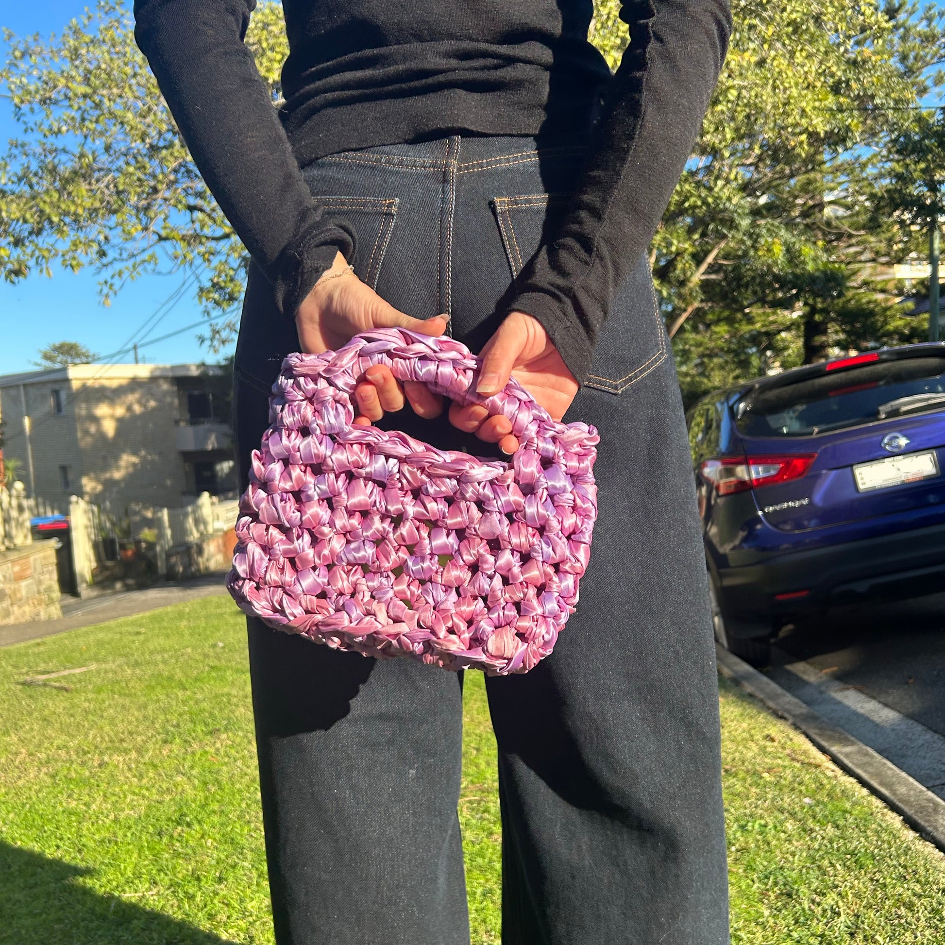 Mini Shopper - Lavender Ribbon