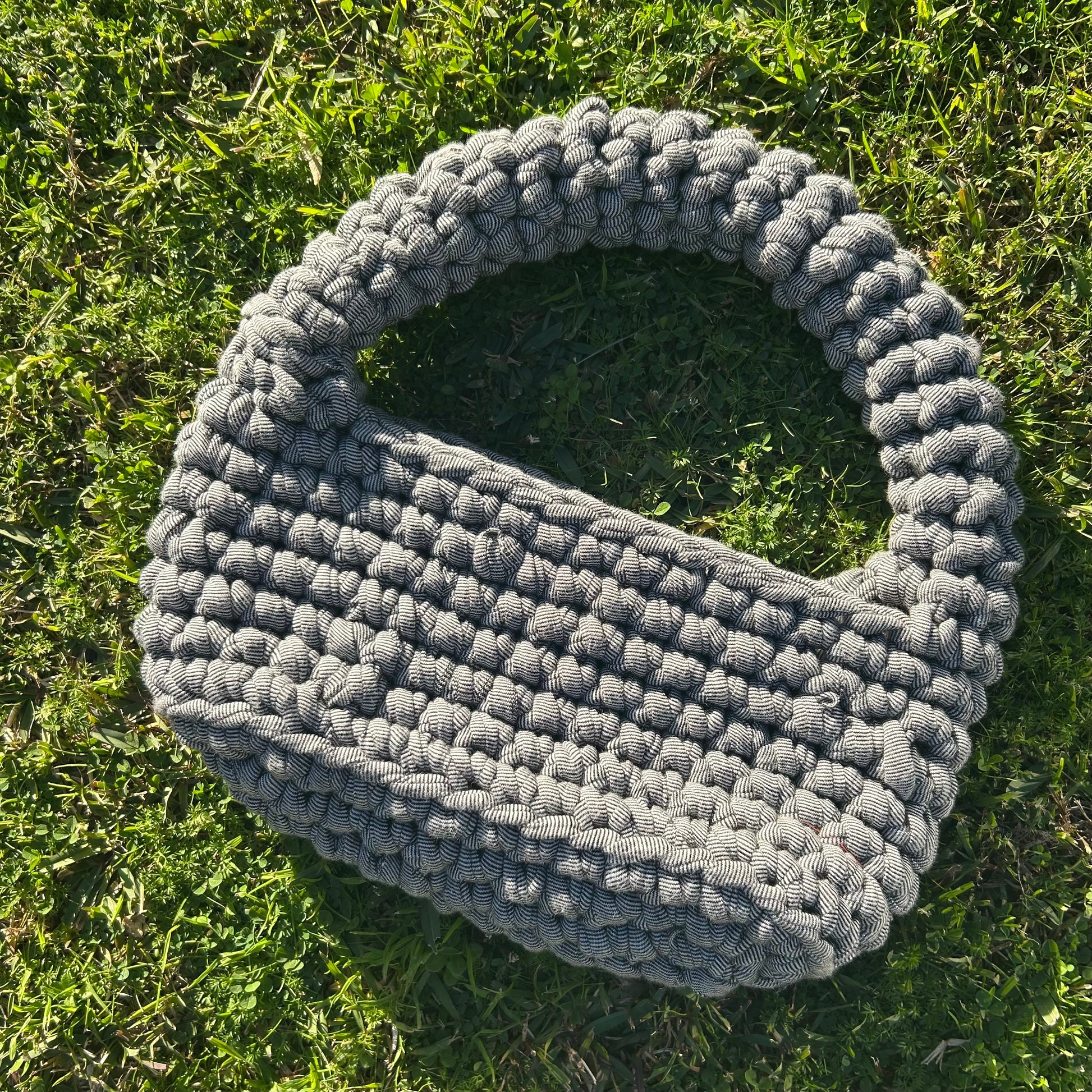 Mini Handle Bag - Black & Grey