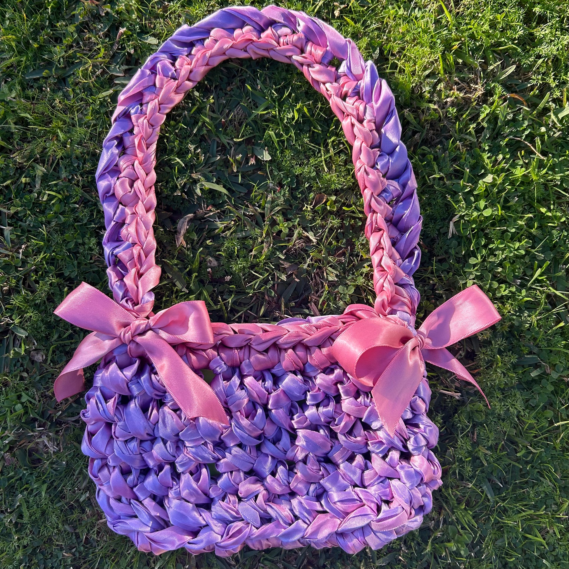 Shoulder Bag - Lavender Ribbon